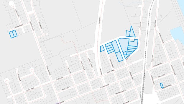 map showing various locations throughout South River